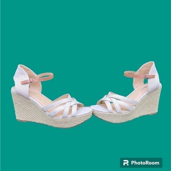 Lucky Brand KALLEY Wedge 4” Heel Espadrille Sandals Natural Beige Size 10 GUC!!! - Picture 11 of 15